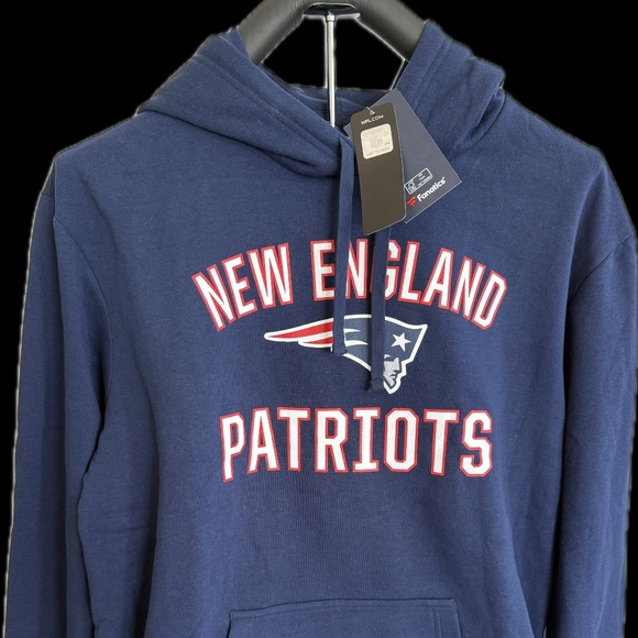 New England Patriots Victory Arch Team Fitted Pullover Hoodie 2XL - Navy - Picture 1 of 7